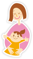 子育て支援：母と子のイメージ